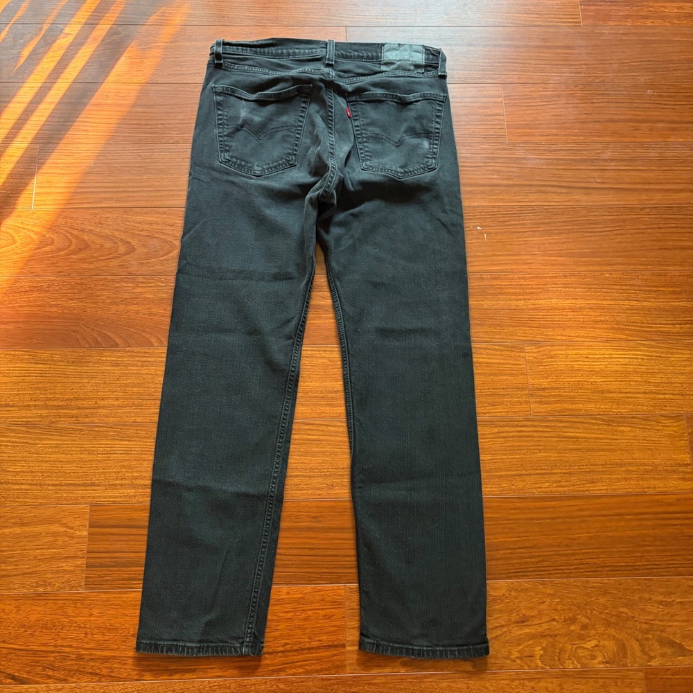 Levis Mens 505 Regular Fit Jeans 36x32 Black Faded Straight Leg Denim Gorpcore